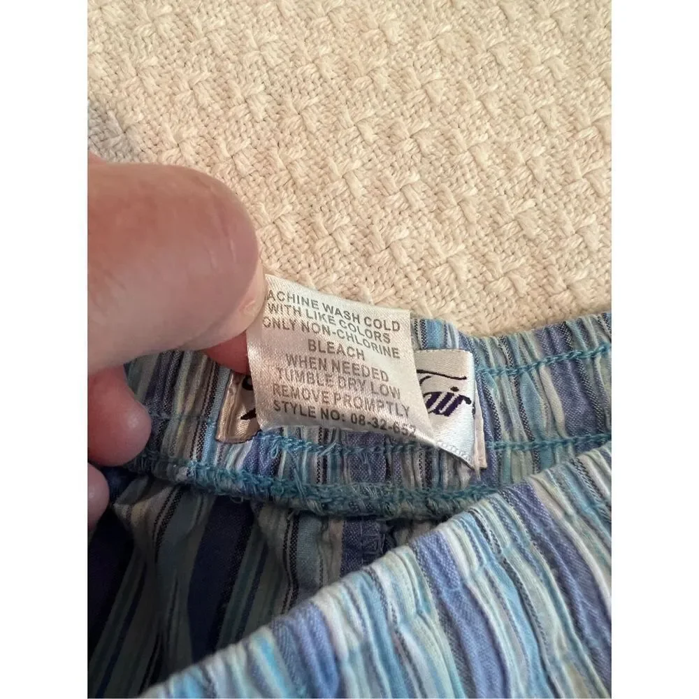 Set of 2 Vanity Fair striped Cotton pajama shorts